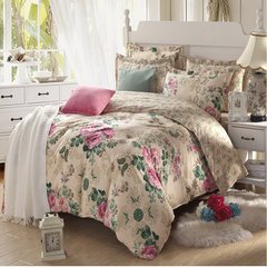 All cotton home textiles 1.8 bed, pure cotton four piece set pure cotton bedding quilt, wedding kit 1.5 bed children 4 sets other flower type please note 2.5m (8 feet) bed.