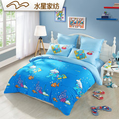Mercury home textiles, cotton twill cartoon three or four sets of roaming children's suite bedding Wandering Goblins 1.5m (5 feet) bed