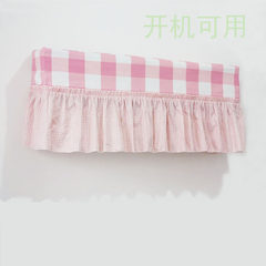 Air conditioning cover cloth art large flower skirt side hanging machine gree air conditioning cover dustproof cover air conditioning cover hanging beautiful cover pink table flag 30× 150 cm