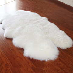 纯羊毛地毯卧室地毯纯羊毛客厅茶几地毯 整张羊皮毛一体地毯垫4P 40×60CM