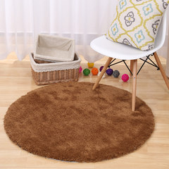 European thickened circular carpet in the living room bedroom bedside table carpet carpet mat can be customized computer chair 40× 60CM Deep Camel
