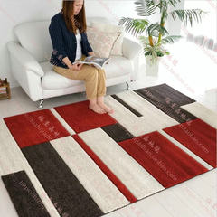 时尚简约格子现代地毯客厅茶几沙发卧室床边手工腈纶地毯满铺定制 1.6*2.3米 图1