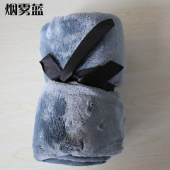 Export pure color flannel office cover leg, knee blanket, nap, baby blanket, pet gift, blanket, 118cmX150cm smoke blue.