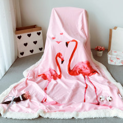 Pink mesh blanket, air conditioning blanket, coral fleece blanket, lamb blanket, winter warm 229x230cm Mandarin Duck