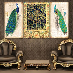 Full diamond diamond painting, new diamond embroidered triple painting, Green Peacock vertical version, entrance sticking drill, cross stitch paste brick [95x168 cm] full drill enough
