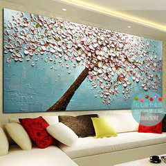 The living room a diamond embroidery paintings of modern minimalist stick cross stitch painting rich tree full full brick stone drill drill 80X39CM full of oil painting tree