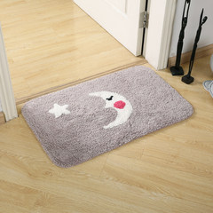 Every day, the Milky Way cotton pad special offer moon hall bedroom floor mat mat pad bathroom water slip 500MM× 800MM skid proof pad White moon silver grey
