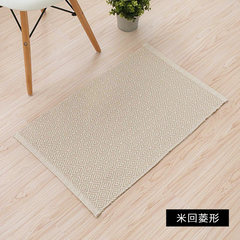 Cotton woven mat mat mat bed entrance door bedroom kitchen and toilet water bath mat 40× 60CM Rice back diamond