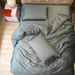 European-style plain simple cotton bed set with four pieces and 60 pieces of long-staple cotton bed set with 1.5m (5ft) pure cotton suite