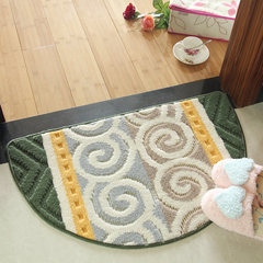 Love fashion small mat doormat home door mat mat Bathroom Rug soil water rub 40× 60CM Green circle