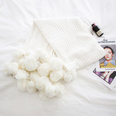 Ins net red immortal knitting ball blanket, Nordic pure cotton blanket, four seasons air conditioning blanket, blanket blanket, single blanket 90*90cm ins knitted multi ball white.