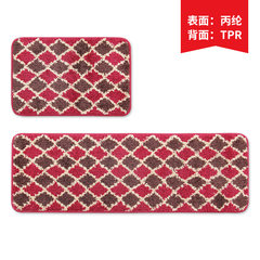 Curved yarn bathroom anti-slip absorbent mat foyer door mat kitchen floor mat bed pad customized size please consult customer service red diamond