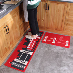 British style kitchen mats, strip waterproof, entrance hall foot mat, bathroom skid mat, bedroom mat 40*120CM 1 City Bus