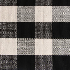 The kitchen door mat mat home bedroom home bathroom towel Mat Carpet cotton absorbent antiskid mat 45× 70cm (pure cotton) Black-and-white grid