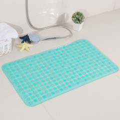 Thickening bath, bath skid proof mat, bathroom shower mat, suction cup massage, anti-skid bathroom mat 50× 80CM Turquoise blue