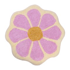European-style cartoon flower carpet with pink, green and blue door mat, water-absorbing and anti-skid, mobile phone bathroom, bedroom, foot mat, 40× 60CM pink