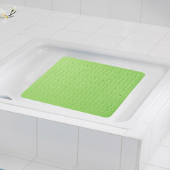 Bathroom antiskid pad, rubber bath mat for pregnant women, shower bath room, shower room, waterproof European style children's high temperature mat Green wave (spot) 54x54cm