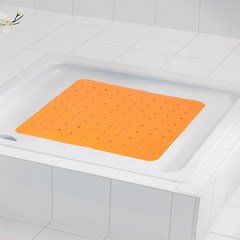 Bathroom antiskid pad, rubber bath mat for pregnant women, shower bath room, shower room, waterproof European style children's high temperature mat Wave orange (spot) 54x54cm