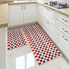 The kitchen door mat mat mat river bath mat bedroom bedside mat carpet strip 45x60+45x120cm Red Mosaic