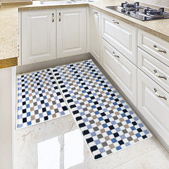 The kitchen door mat mat mat river bath mat bedroom bedside mat carpet strip 45x60+45x120cm Blue mosaic