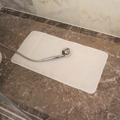 Quick drying, mildew proof 3D shower mat, toilet, bathroom, non skid pad, easy to clean, antibacterial mat, bathroom mat 45*60CM White as the figure