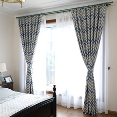 The curtains finished simple modern shading cloth shading curtain gauze shade cloth curtain window screen with bedroom living room Pure cloth does not work