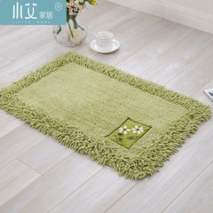 Strong water absorption in cotton pad bedroom carpet chenille green bathroom toilet mat feet. 50*80CM