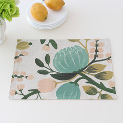 American green plants in rural areas rural cotton pad Western-style food Nordic heat insulation pad pad Pad Coaster dining table Mat - small fresh floral 16 30*40cm