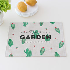 American green fresh cactus plant cotton pad Nordic heat insulation pad pad pad mat table meal tea pad Cactus cactus 3 30*40cm