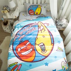 Cartoon cotton dormitory: single cotton 1 m 2 bed sheet quilt children three piece 1.2m bed color Gallery 1.2m (4 ft) bed