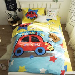 Cartoon cotton dormitory, single bedroom cotton 1 m 2 bed sheets quilt children three piece 1.2m bedclothes to travel 1.2m (4 ft) bed