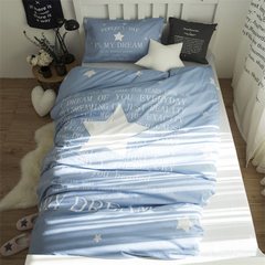 Cartoon cotton dormitory, single bedroom cotton 1 m 2 bed sheets quilt children three piece 1.2m bed notes 1.2m (4 ft) bed
