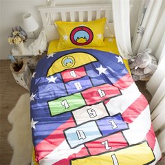 Cartoon cotton dormitory, single cotton, 1 m 2 bed sheet quilt, children three piece 1.2m bedding, box 1.2m (4 ft) bed.