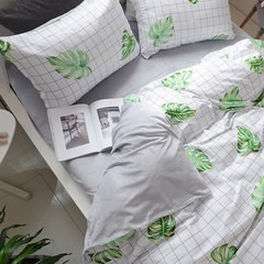 Winter flannel sheets, quilt corals, four piece sets, child girls, crystal pile, thickening, warmth, fallow bed, bedclothes, fresh branches and leaves, 1.2m (4 feet) beds.
