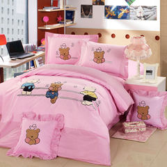 All cotton children bedding boys 1.2 m 1.5 m bed four sets of cartoon sheets set up for a happy bed 1.0m (3.3 ft) bed.