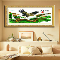 The cross embroider printing precision new wall Eagle a new living room realize the ambition of cross stitch [140x57 cm] more than 30% lines in printing