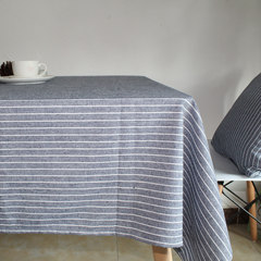 Simple Japanese cotton fabric art Bugab table table cloth rectangular stripe cloth cover towels computer 80*80cm