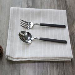 Simple simple cotton mat Creative Workshop stripe bowl pad background cloth Japanese table mat mat Rice white (monolayer 45*60CM)