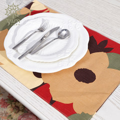 Children`s meal cloth western table mat creative bowl mat Japanese big flower 40*50cm table mat