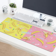 Banana summer color creative mouse pad waterproof anti-skid pad thickening sewing desk mat super keyboard Mouse pad - yellow color size [30x78]