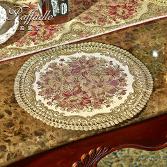Rafael home European style table mats, coasters, vases, mats, mats, bowls, mats, fabric, Western food insulation mats, anti slip Red paragraph 80*80cm