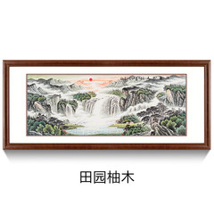 Hong Feng Shui lucky patron homes landscape painting decorative painting paintings cornucopia living room office has a long history Product size: wide 210*, high 90cm Garden teak Hand-painted original authentic