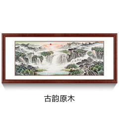 Hong Feng Shui lucky patron homes landscape painting decorative painting paintings cornucopia living room office has a long history Product size: wide 210*, high 90cm Ancient wood Hand-painted original authentic