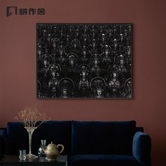 Sugimoto Hiroshi Fohai modern art style decorative painting photography studio paintings a living room 30*40 Simple white clean frame teachings of Buddha Oil film laminating + low reflective organic glass