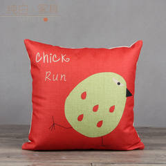 The chicken bird pattern / American / French Country Style pillow linen pillow / children gift cushion