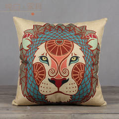 Children spend the lion pattern / French / French Linen pillow high-grade sofa cushion / shipping spot pillow