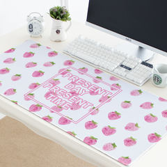 Fruit large thick seam encryption anti skid mouse pad desk pad pad pad notebook keyboard Super mouse pad - Strawberry [40x90]