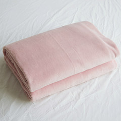 Japanese style pure color warm, four seasons, fir blanket, autumn winter office, lunch break, blanket, single person, coral blanket, 180*200cm, double rouge and pink.