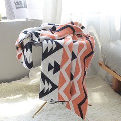 Nordic wind pure cotton knitting blanket, nap blanket, cotton leisure blanket, blanket, air conditioning blanket, sofa blanket 130*160cm Bump blanket