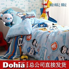 Much like the genuine new cotton children's cartoon four sets of small underwater adventure column fitted cotton packages Bed linen 1.2m (4 feet) bed